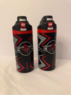 NBA Houston Rockets Stainless Steel Water Bottle - Black & Red 20 oz
